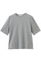 【4/24 0:00販売開始】ナチュラルファンクションスムース 5分袖コンパクトTシャツ エブール/ebure トップグレー