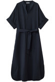 【店舗限定】リネンレーヨンタンブラー ハーフスリーブワンピース