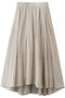 【店舗限定】スラブリネン ギャザーロングスカート エブール/ebure ライトベージュ