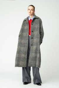 ebure(エブール)｜シャギーチェック Pコート/マルチ の通販｜ELLESHOP