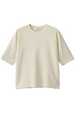 シルクコットンタイトテンション クルーネックニットTシャツ