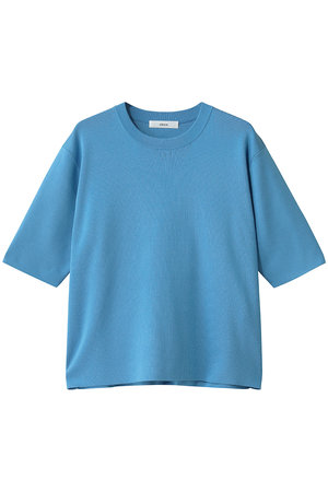 エブール/ebureのシルクコットンタイトテンション クルーネックニットTシャツ(110300/110301)
