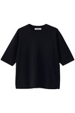 シルクコットンタイトテンション クルーネックニットTシャツ