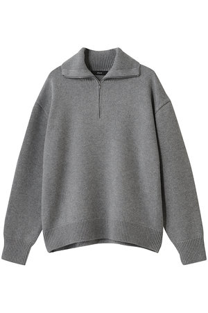 エブール/ebureの【予約販売】ローゲージカシミア ハーフジップニットプルオーバー(110300/110301)