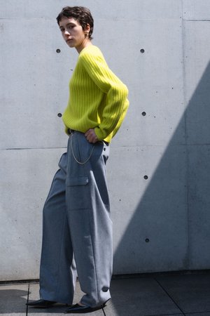 エブール/ebureの【予約販売】ウールポプリン タックパンツ(110600/110601)