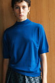 【ebure×JOHN SMEDLEY】ハーフスリーブニットプルオーバー