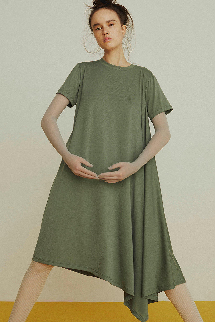 Danskin ダンスキン Dear Danskin ドレープワンピース スモーキーグリーン の通販 Elleshop エル ショップ