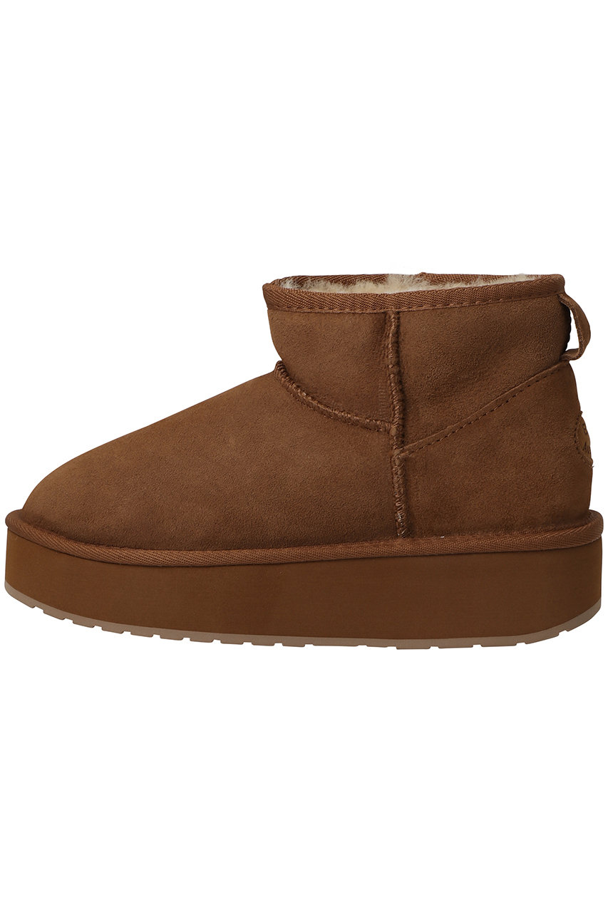 EMU Australia STINGER MICRO FLATFORM 2.0 ショートブーツ (チェスナット, W9(26cm)) エミュ オーストラリア ELLE SHOP EMU Australia STINGER MICRO FLATFORM 2.0 ショートブーツ (チェスナット, W9(26cm)) エミュ オーストラリア ELLE SHOP