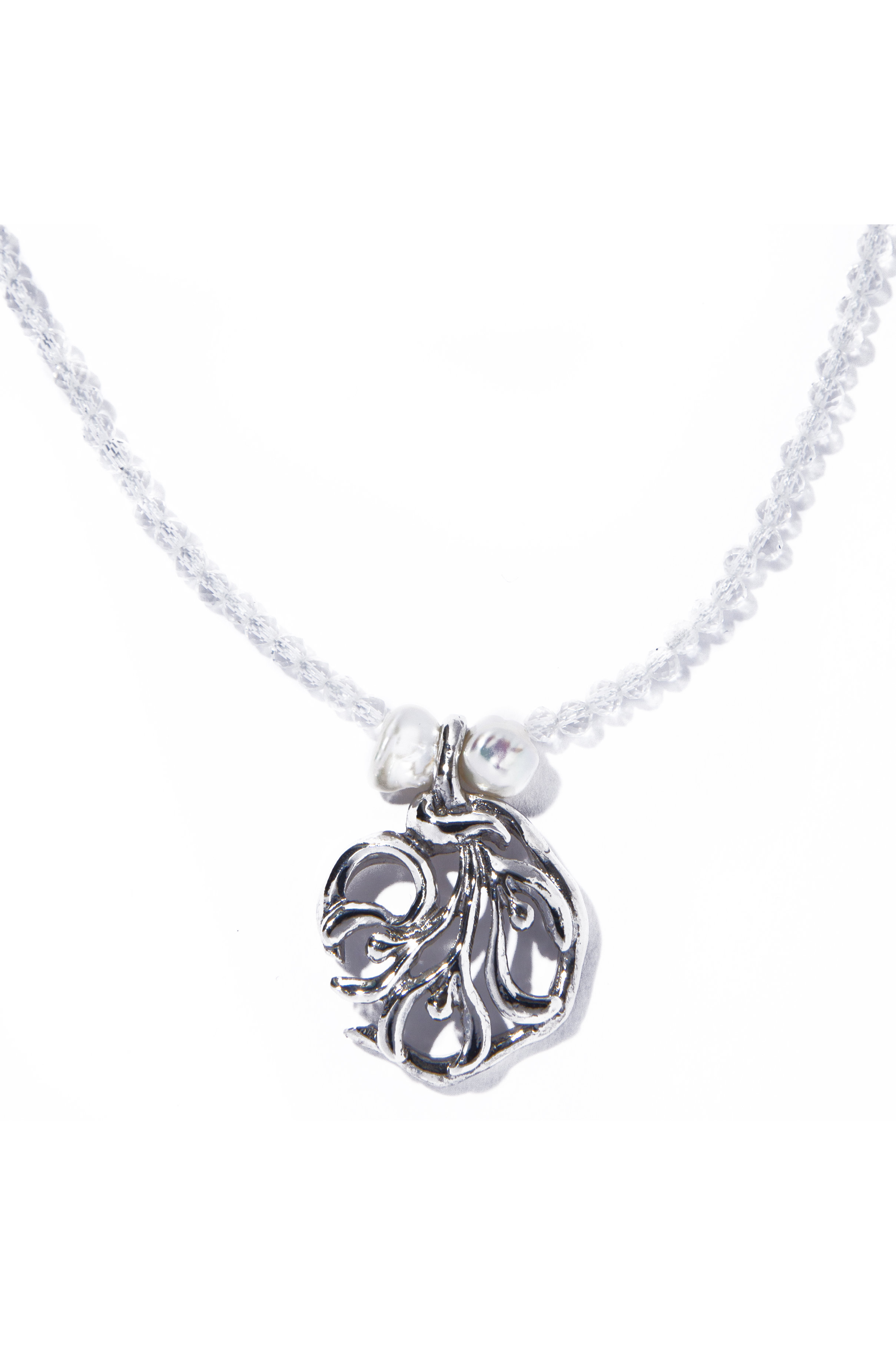 IRIS 47】ginger crystal necklace-