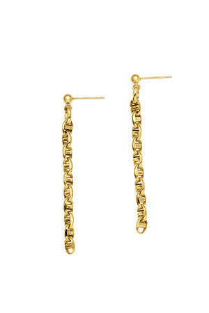 イリスフォーセブン/IRIS 47のK18 oval chain ピアス(150100/150101)