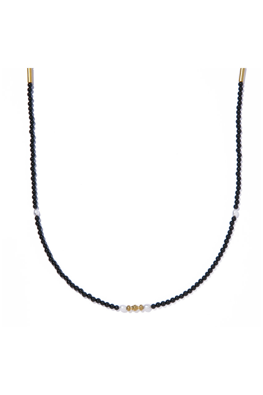 イリスフォーセブン/IRIS 47のonyx glass chain ネックレス(ブラック/BO109)