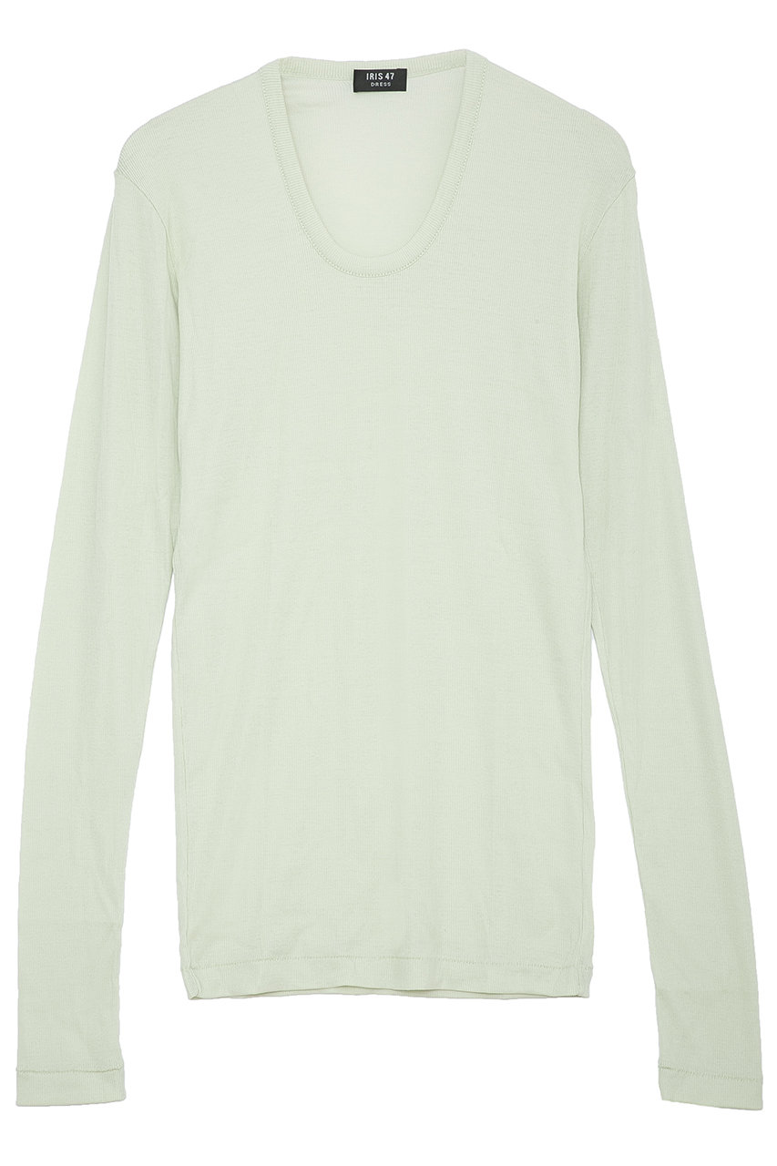 IRIS 47 comfy long トップス (グリーン, F) イリスフォーセブン ELLE SHOP IRIS 47 comfy long トップス (グリーン, F) イリスフォーセブン ELLE SHOP
