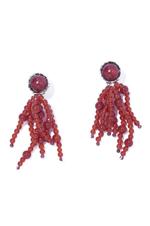 イリスフォーセブン/IRIS 47のtarantella red agate イヤリング(150100/150102)