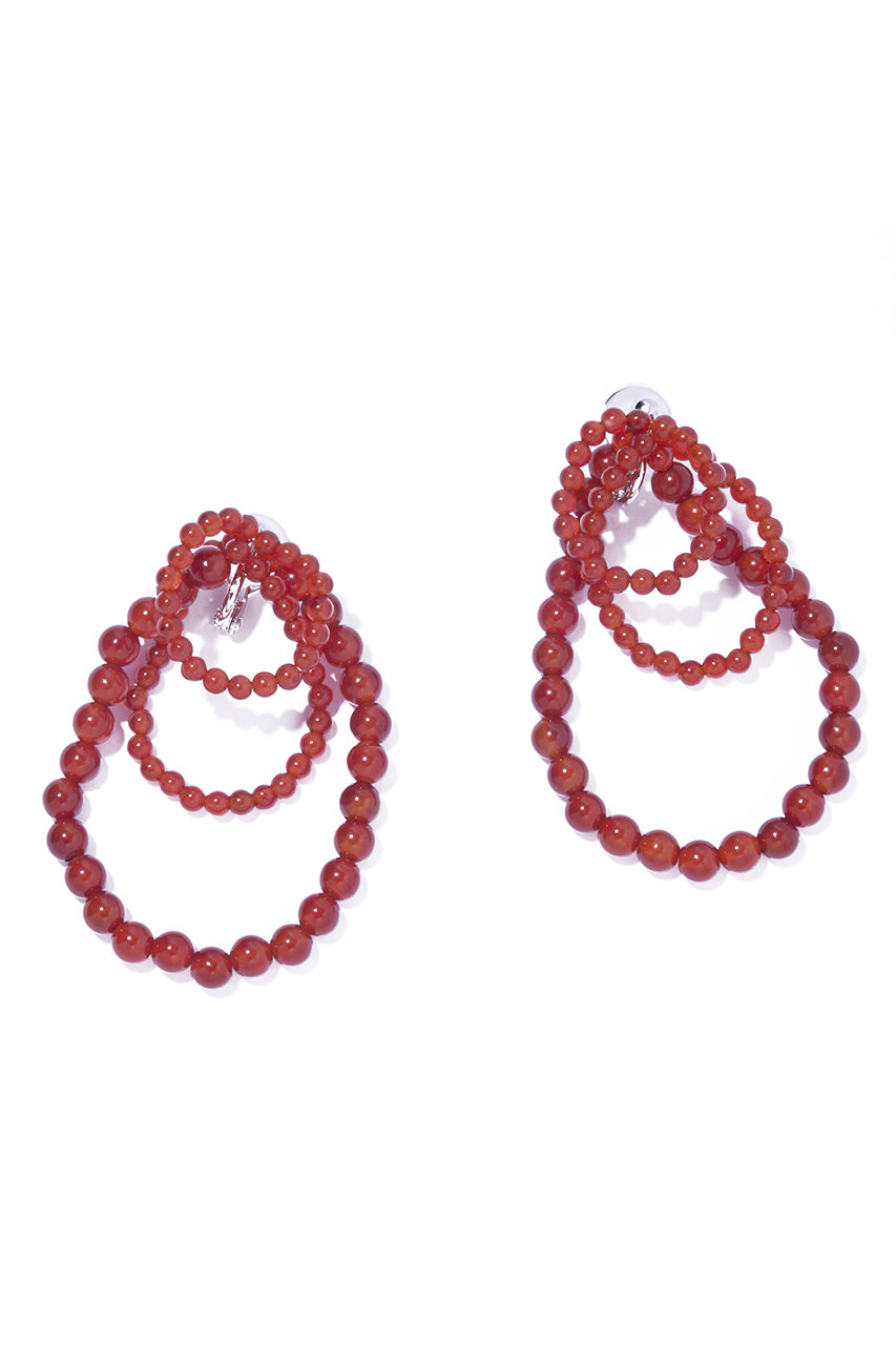 イリスフォーセブン/IRIS 47のfabiana red agate イヤリング(レッド/JSV15)