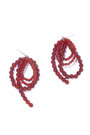 イリスフォーセブン/IRIS 47のfabiana red agate ピアス(150100/150101)