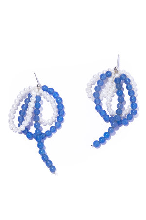 イリスフォーセブン/IRIS 47のfabiana blue agate ピアス(150100/150101)