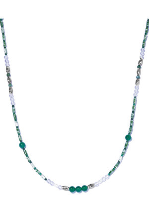 イリスフォーセブン/IRIS 47のjasper glass chain ネックレス(150200/150201)