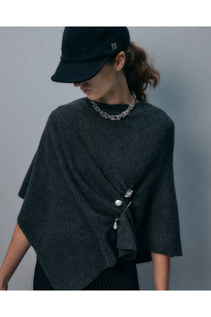 イリスフォーセブン/IRIS 47の【予約販売】drape カシミヤポンチョ(110300/110301)