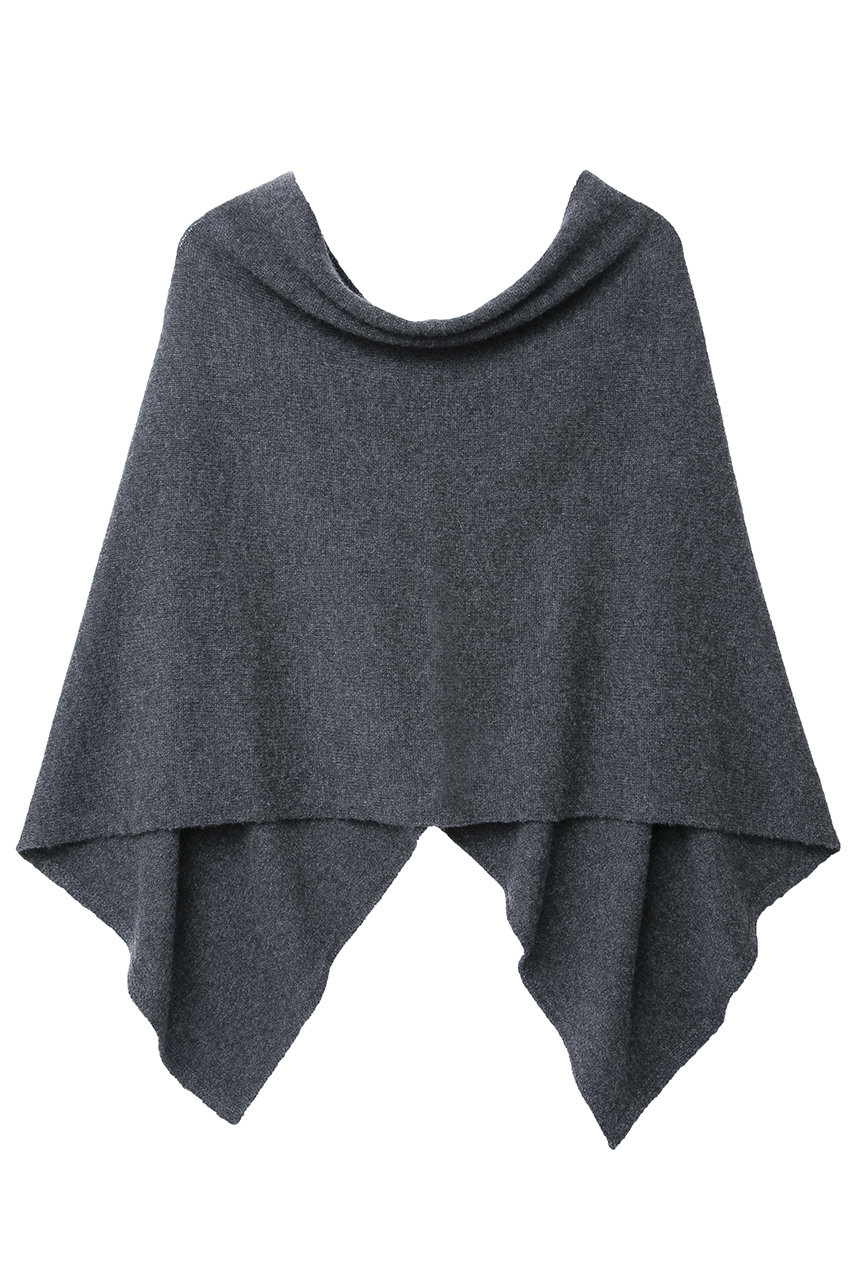 イリスフォーセブン/IRIS 47の【予約販売】drape カシミヤポンチョ(ダークグレー/dress40)