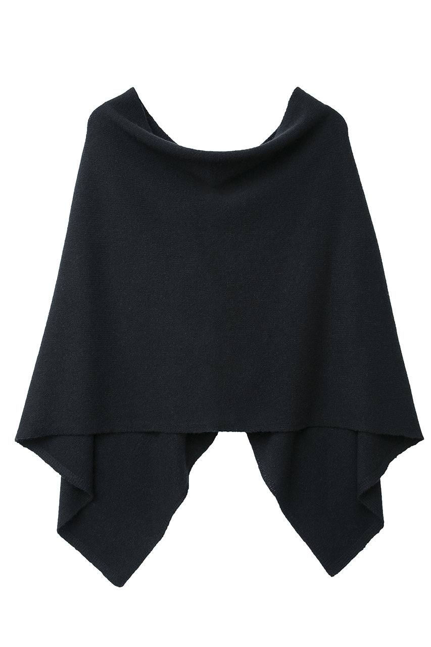 イリスフォーセブン/IRIS 47の【予約販売】drape カシミヤポンチョ(ブラック/dress40)
