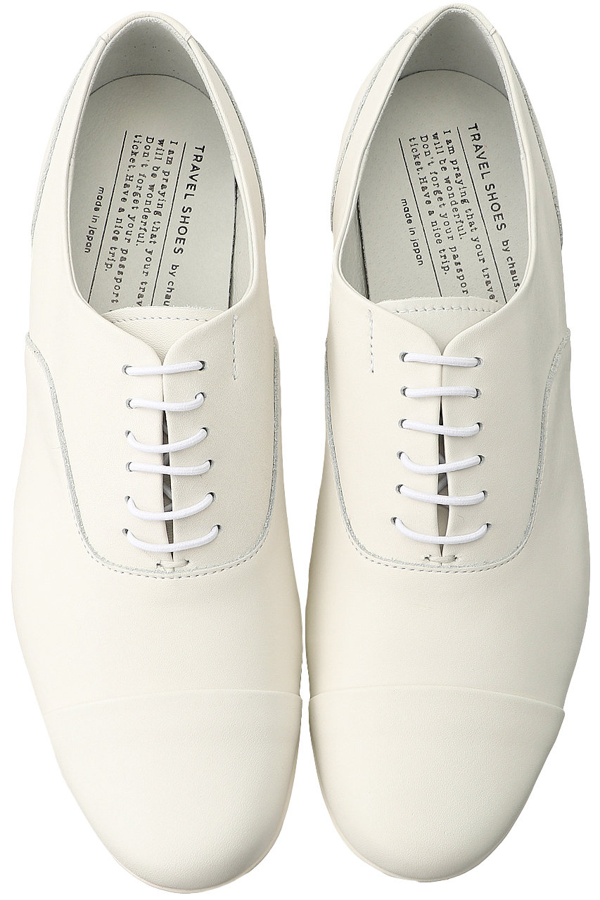 chausser ショセ 【TRAVEL SHOES by chausser】ストレートチップレースアップシューズ(レイン対応) ホワイト