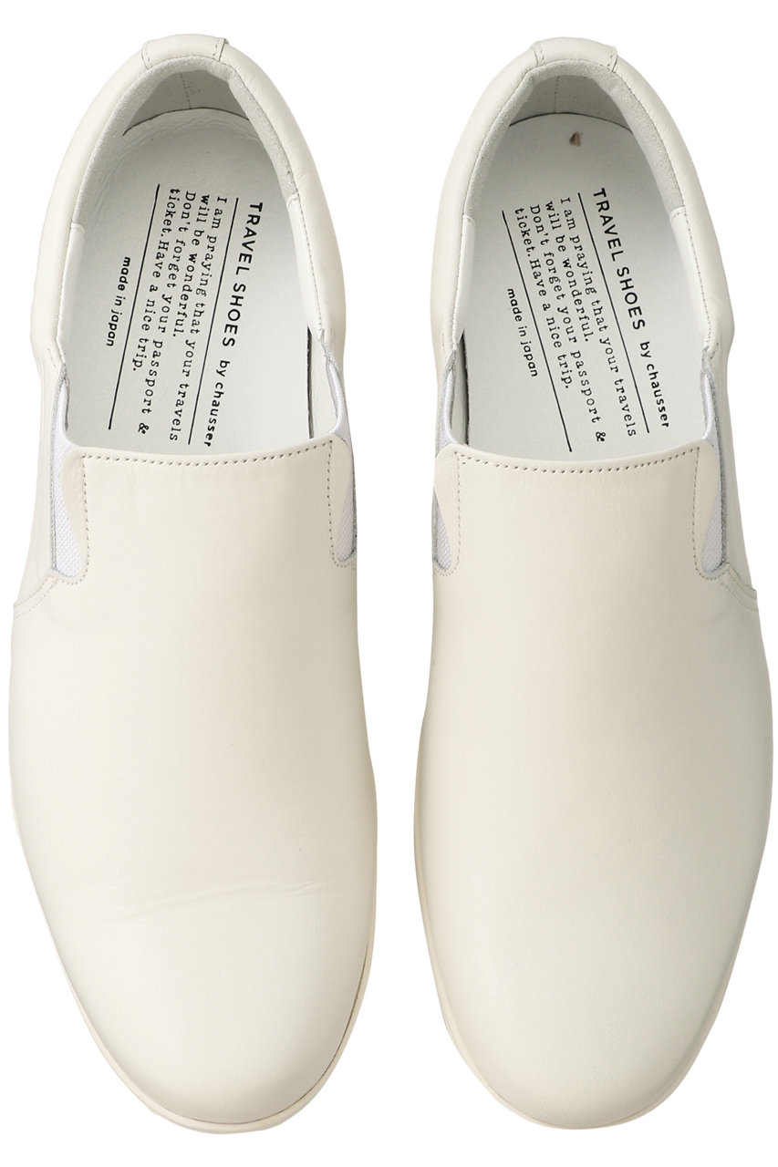 chausser ショセ 【TRAVEL SHOES by chausser】スリッポン(レイン対応) ホワイト