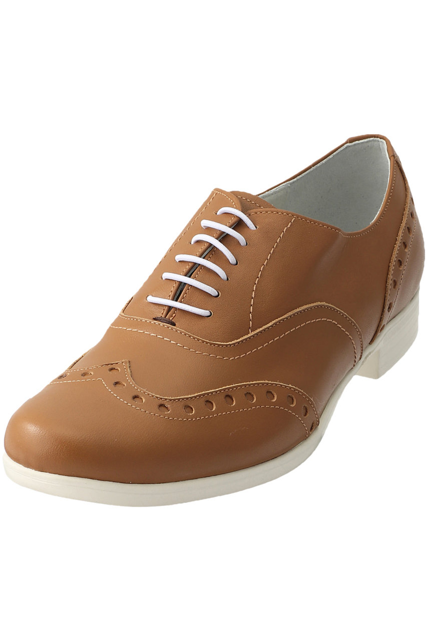 chausser ショセ 【TRAVEL SHOES by chausser】ウイングチップレースアップシューズ(レイン対応) ライトブラウン/ホワイト