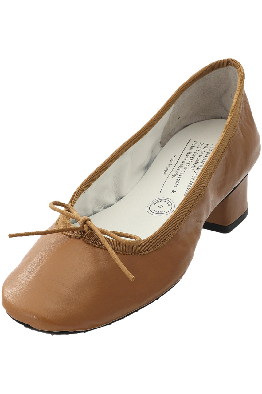 chausser ショセ 【TRAVEL SHOES by chausser】バレエパンプス(レイン対応) ライトブラウン