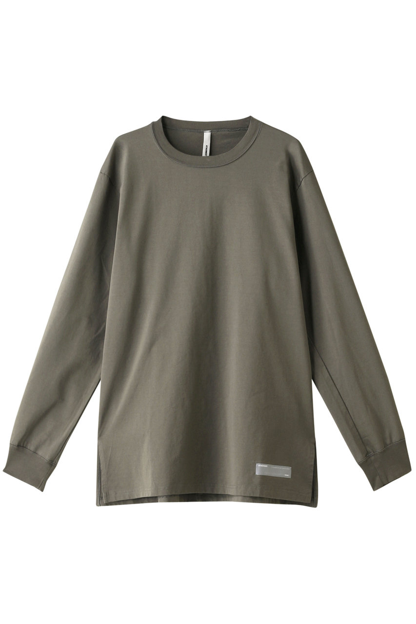 ATTACHMENT アタッチメント メンズ(MENS)60/2//ギザシルキー天竺クルーネックロングTシャツ ダークグレー