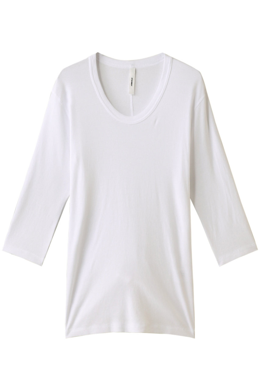 ATTACHMENT アタッチメント メンズ(MENS)ハイテンションフライスUネック7分袖 ホワイト