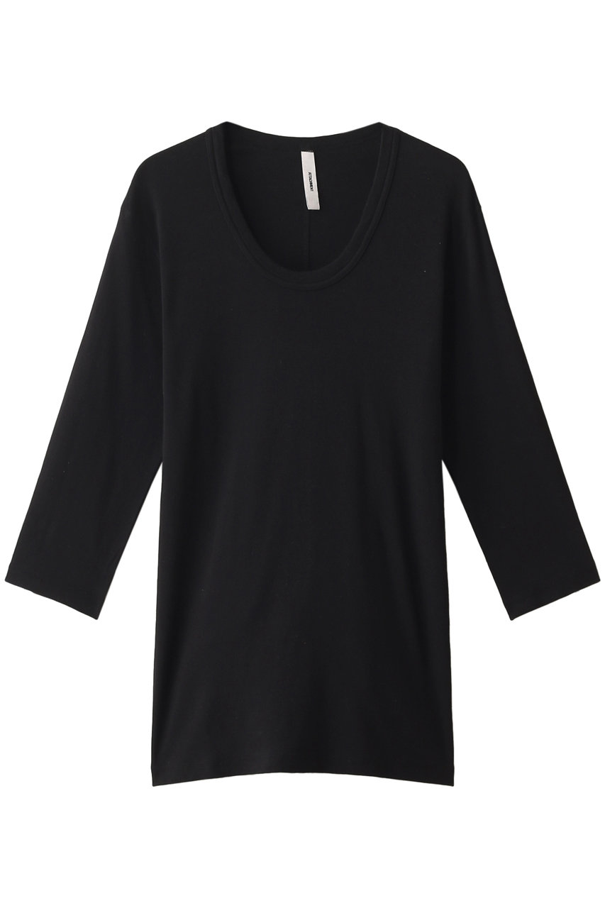 ATTACHMENT アタッチメント メンズ(MENS)ハイテンションフライスUネック7分袖 ブラック