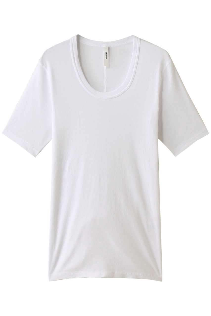 ATTACHMENT アタッチメント メンズ(MENS)ハイテンションフライスUネック5分袖 ホワイト