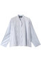 スタンドカラーレースワイドシャツ ミズイロインド/mizuiro ind ライトブルー