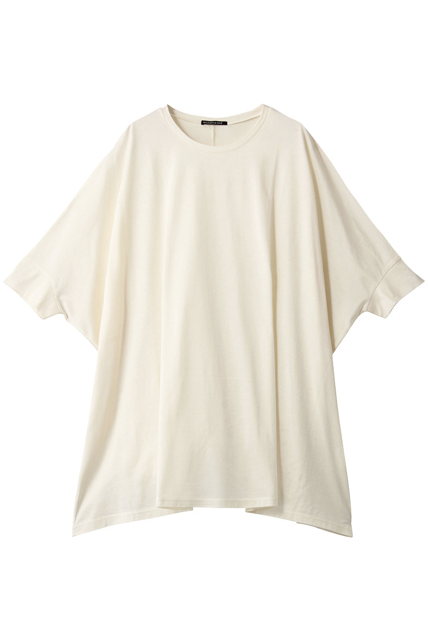 SALE 【13%OFF】 mizuiro ind ミズイロインド クルーネックワイドTシャツ オフホワイト