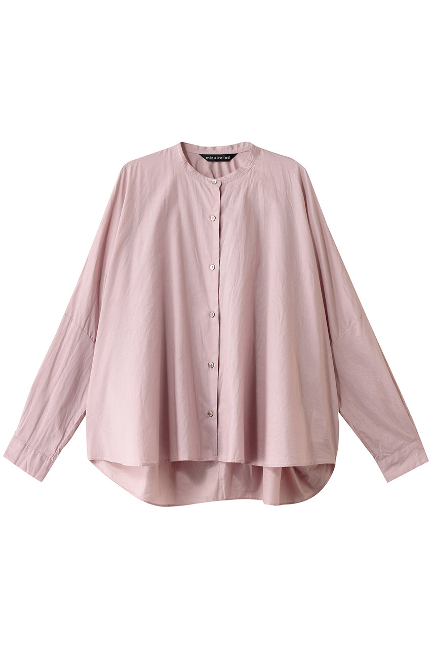 mizuiro ind(ミズイロインド)｜back gather wide shirt シャツ/d.pinkA