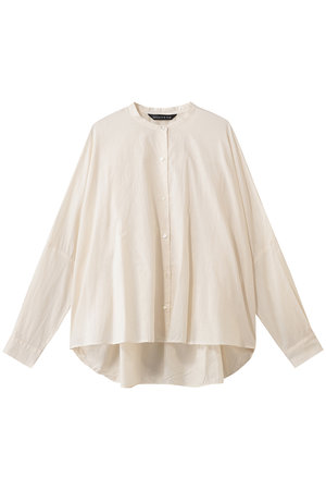 ミズイロインド/mizuiro indのバックギャザーワイドシャツ(110400/110403)