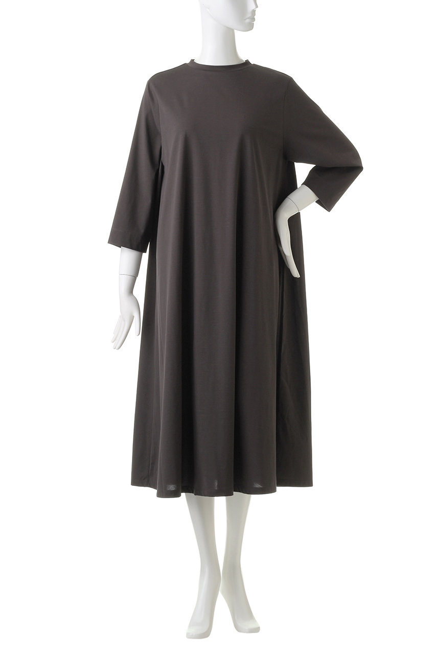 Mizuiro Ind ミズイロインド Aラインロングワンピース チャコールグレー の通販 Elleshop エル ショップ