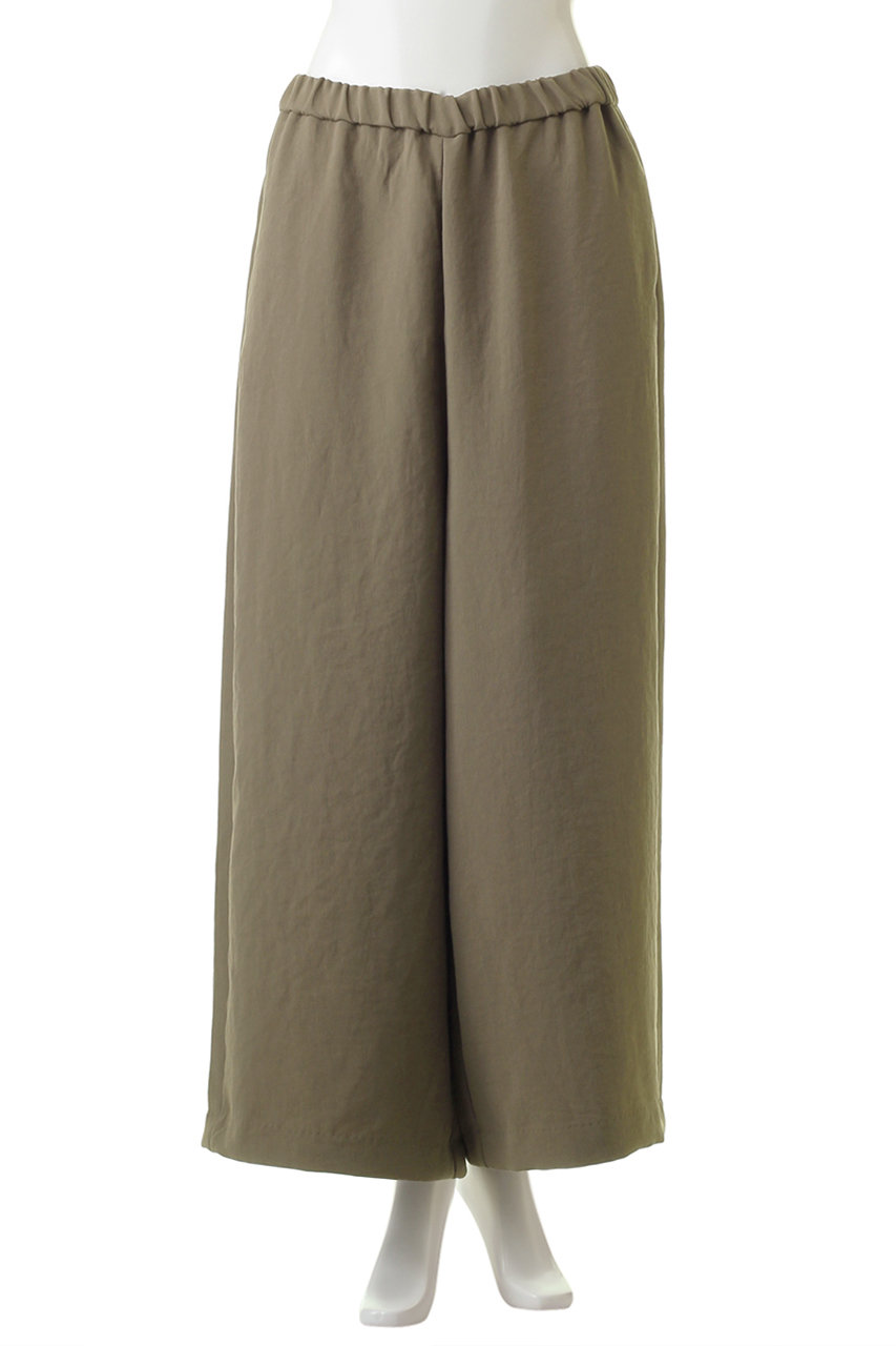 Mizuiro Ind ミズイロインド ワイドタックイージーパンツ カーキグレー の通販 Elleshop エル ショップ