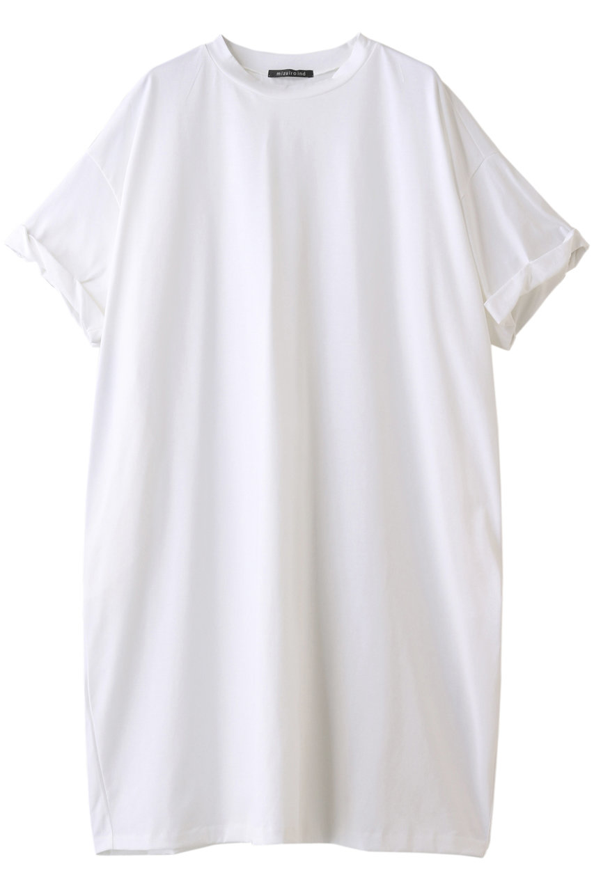 mizuiro ind crew neck roll slv wide OP ワンピース (オフホワイト, F) ミズイロインド ELLE SHOP mizuiro ind crew neck roll slv wide OP ワンピース (オフホワイト, F) ミズイロインド ELLE SHOP