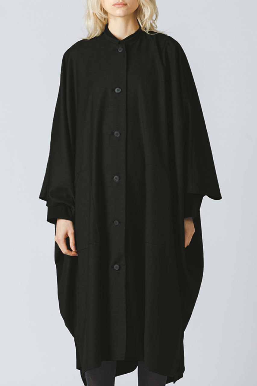 Mizuiro Ind ミズイロインド ポンチョライクワンピース ブラック の通販 Elleshop エル ショップ