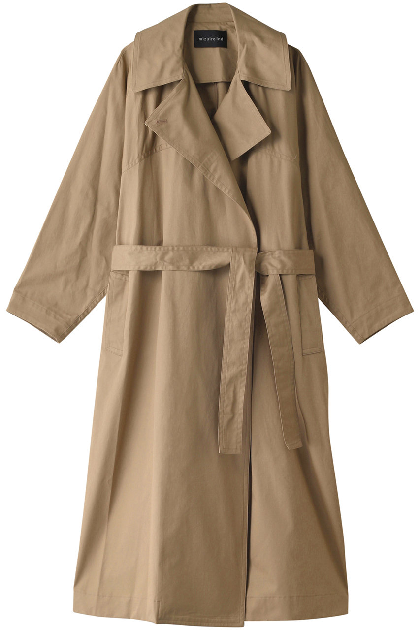 Mizuiro Ind ミズイロインド ドルマンスリーブトレンチコート ベージュ の通販 Elleshop エル ショップ