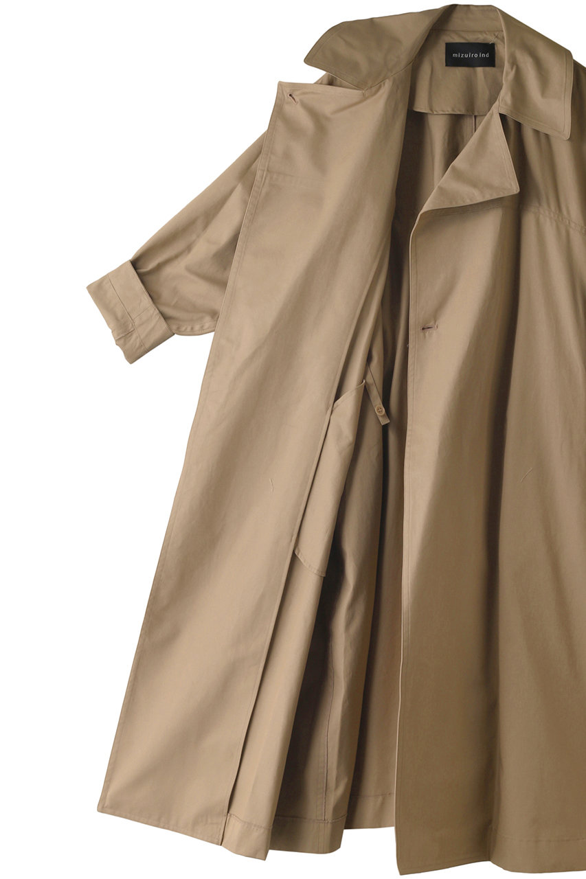 Mizuiro Ind ミズイロインド ドルマンスリーブトレンチコート ベージュ の通販 Elleshop エル ショップ
