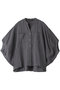 linen stand collar cocoon shirt シャツ ミズイロインド/mizuiro ind グレー