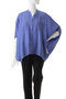 linen stand collar cocoon shirt シャツ ミズイロインド/mizuiro ind