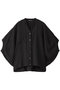 linen stand collar cocoon shirt シャツ ミズイロインド/mizuiro ind ブラック