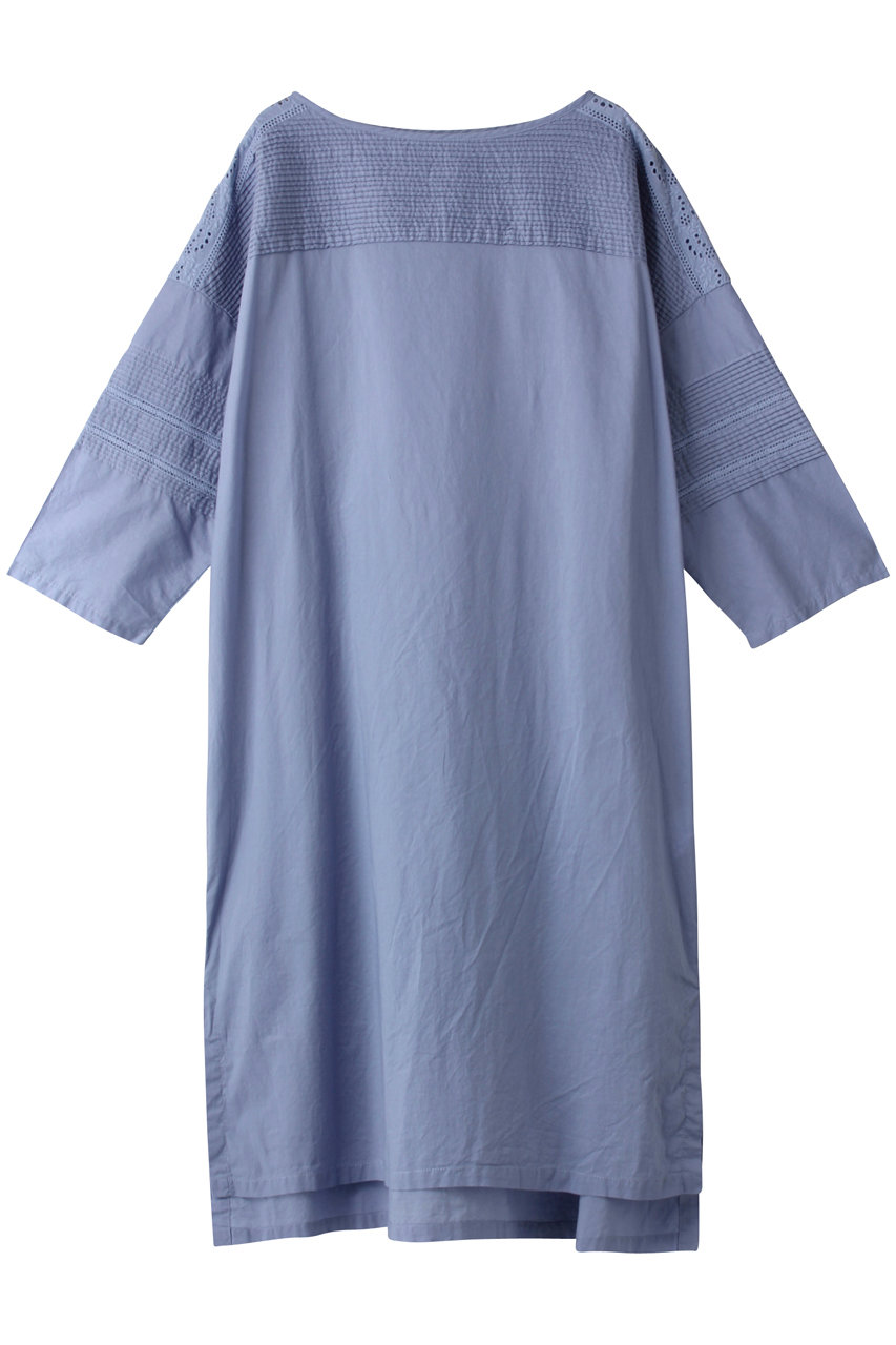 mizuiro ind ピンタックレースボートネックワンピース (ライトブルー, F) ミズイロインド ELLE SHOP mizuiro ind ピンタックレースボートネックワンピース (ライトブルー, F) ミズイロインド ELLE SHOP