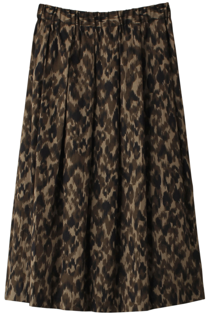 ミズイロインド/mizuiro indのleopard print SK スカート(ブラウン/4-260013)