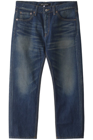 ミズイロインド/mizuiro indのdistressed 4/5 length denim デニム(110600/110604)