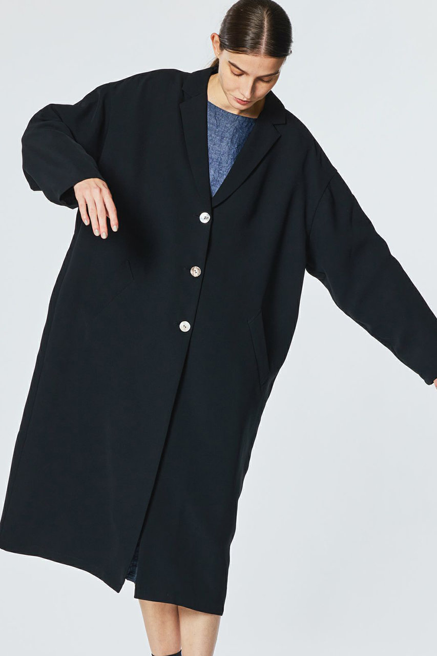mizuiro ind(ミズイロインド)｜wide tailored coat コート/ネイビー の ...
