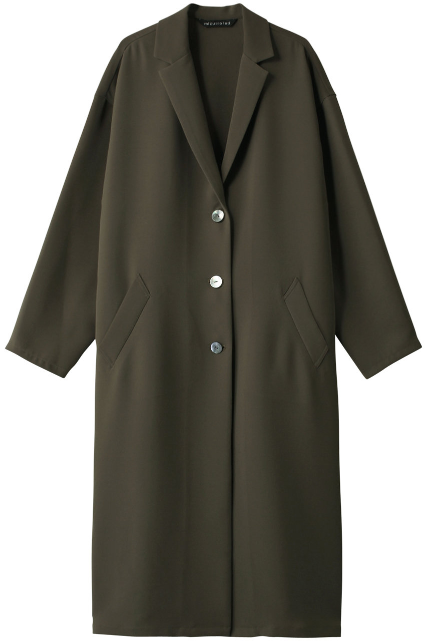 mizuiro ind wide tailored coat コート (グレー, F) ミズイロインド ELLE SHOP